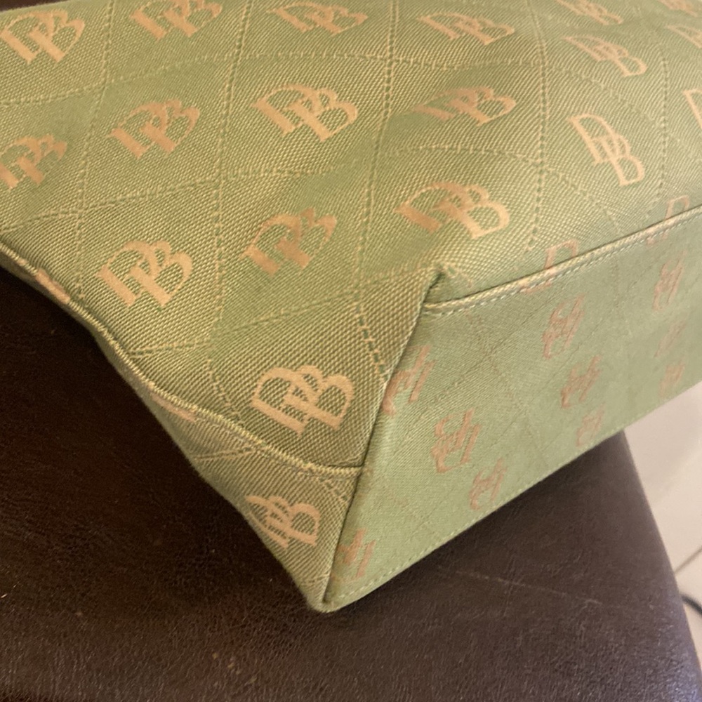 LIKE NEW Dooney & Bourke Green Canvas Shoulder Bag - Picture 8 of 10
